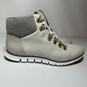 Cole Haan Zerogrand White Gray Hiker Waterproof Boots Women's 7 B  W00158